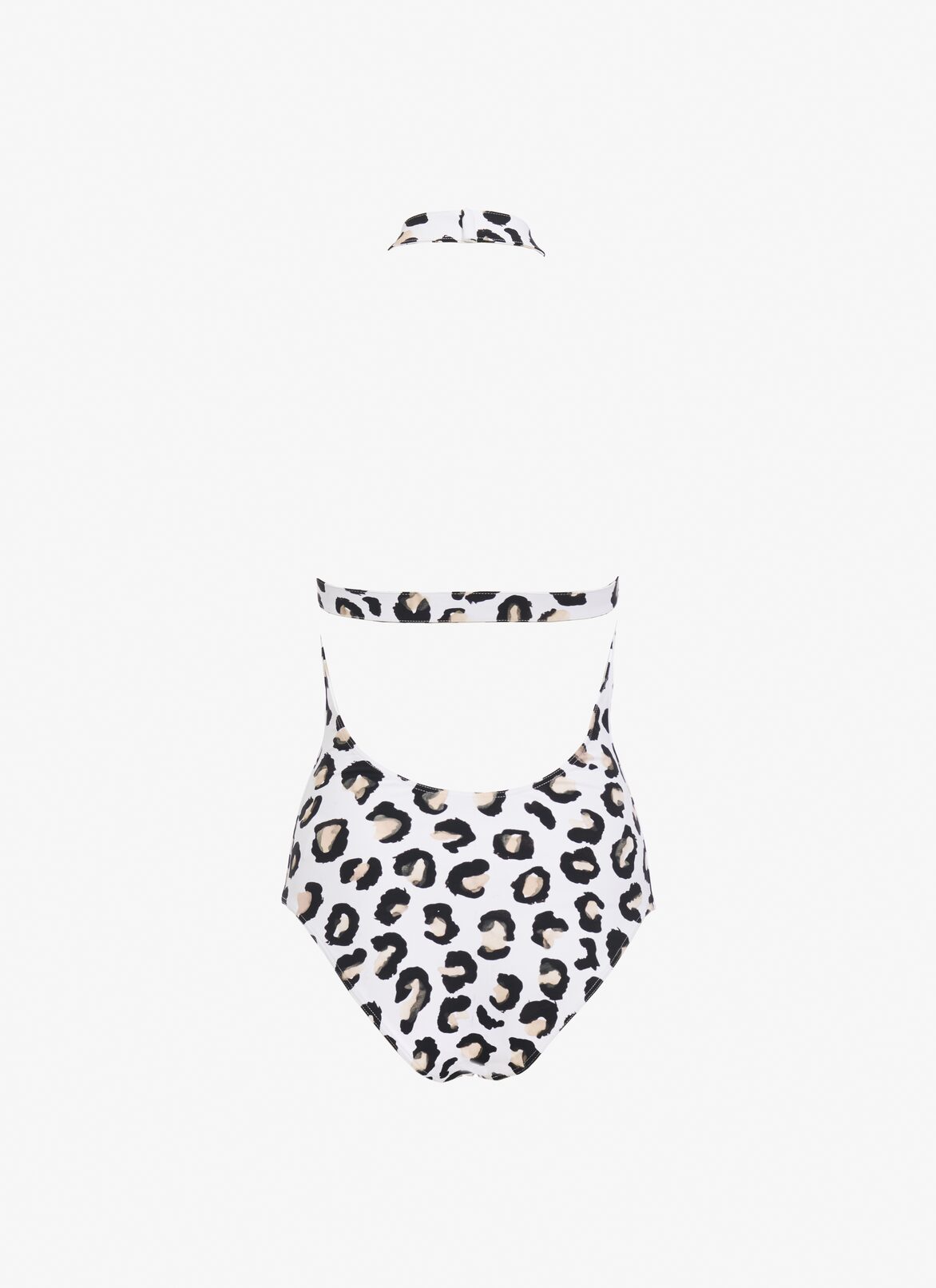 One-piece backless swimsuit ALAÏA WHITE/BLACK ONE-PIECE BACKLESS SWIMSUIT